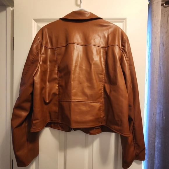 Intempo, brown/tan, faux leather, moto jacket in size XL - Picture 3 of 5